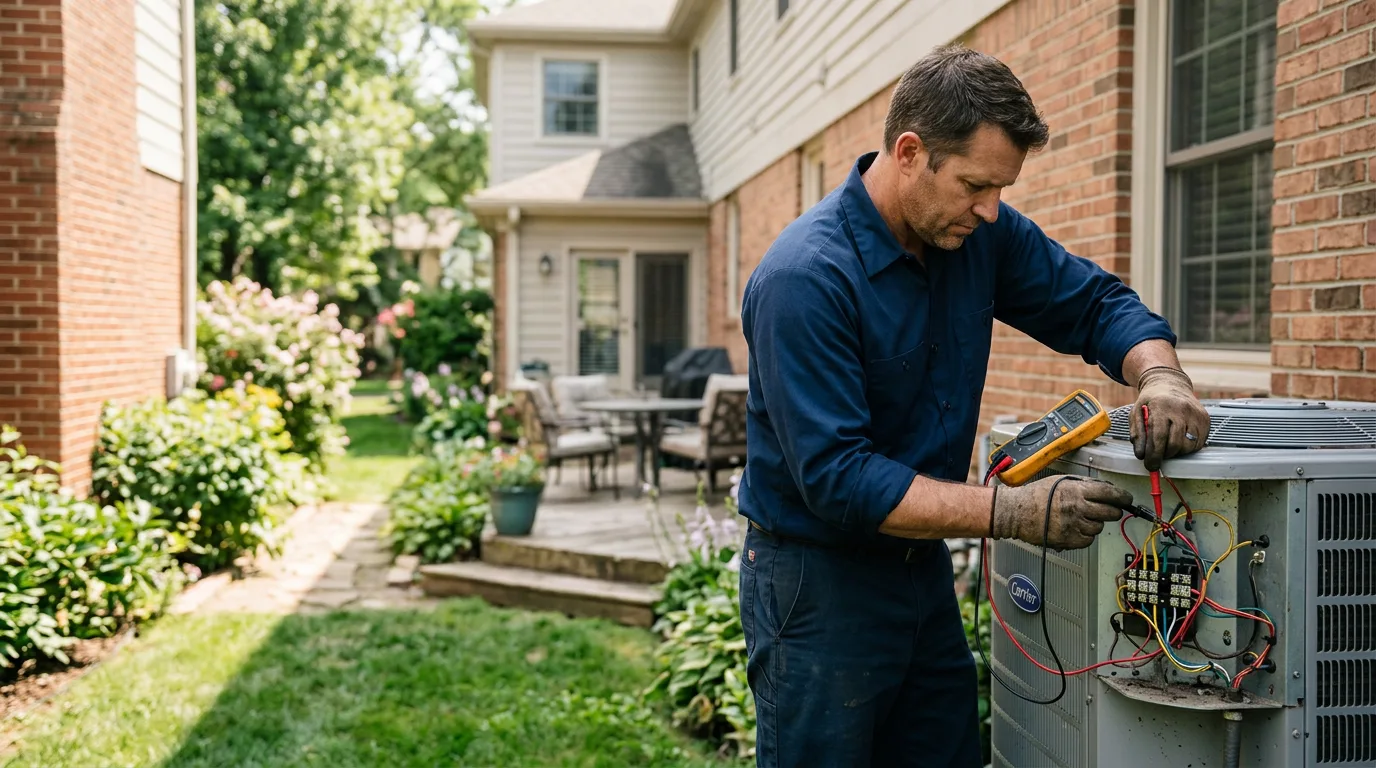 HVAC technician working near Sunset, TX